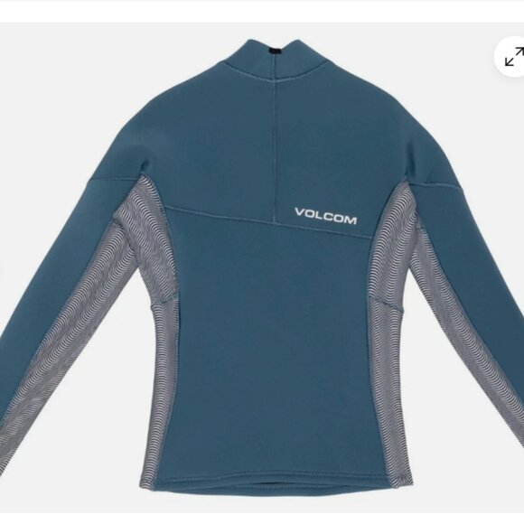 Volcom Boys Size 14 Wetsuit Jacket 2 mm Long Sleeve Blue NWT - Picture 1 of 2